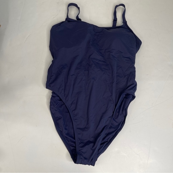 Andie Swimwear Laguna One Piece Swimsuit Navy XXL Long Torso - Picture 2 of 10